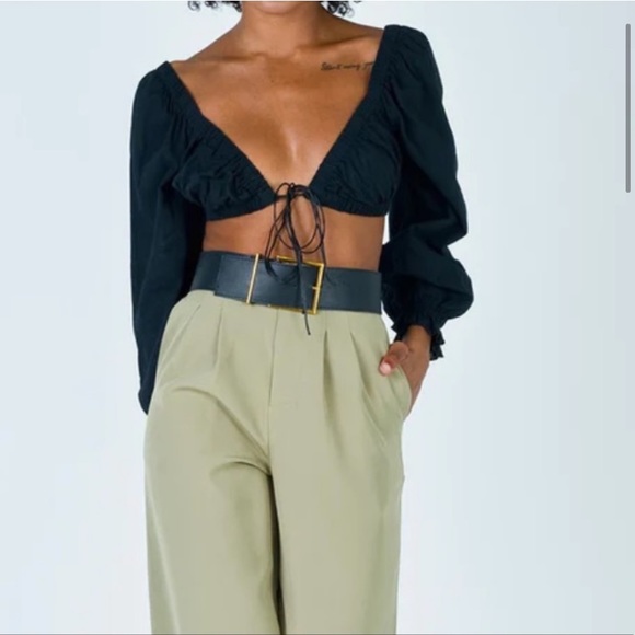 Princess Polly Take It To The Heart Top Black - Picture 4 of 16